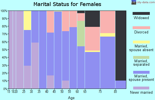 Zip code 19951 marital status for females