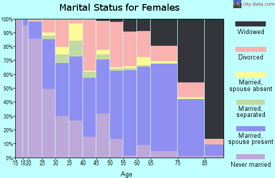 Zip code 19966 marital status for females
