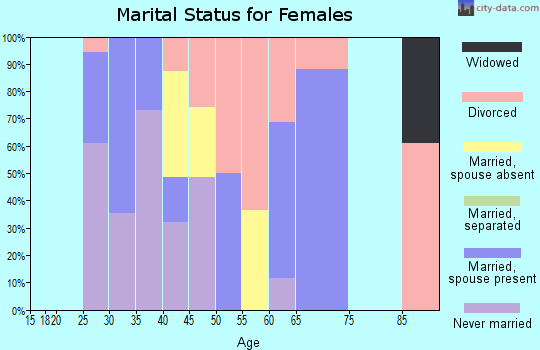 Zip code 20004 marital status for females