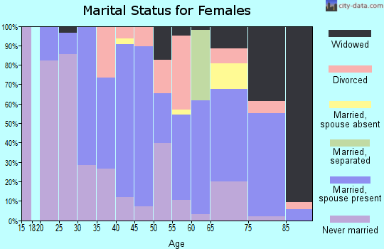 Zip code 20117 marital status for females