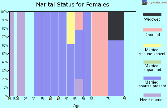 Zip code 20144 marital status for females