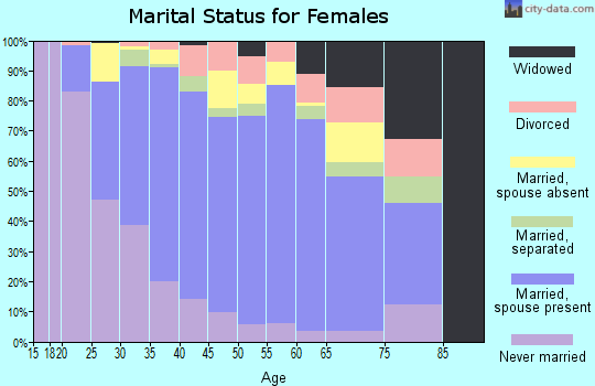 Zip code 20151 marital status for females