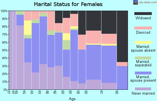 Zip code 20640 marital status for females