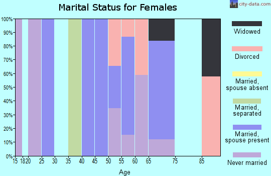 Zip code 20674 marital status for females
