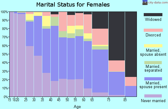 Zip code 20740 marital status for females