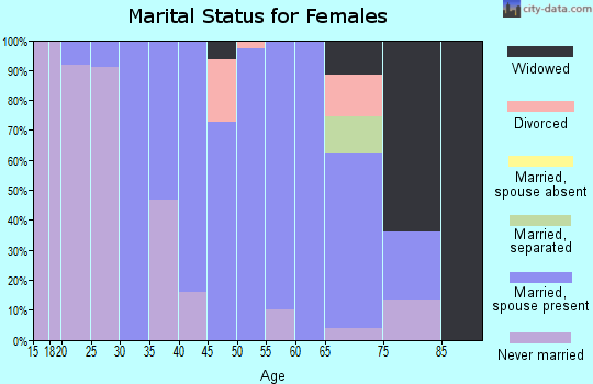 Zip code 20777 marital status for females