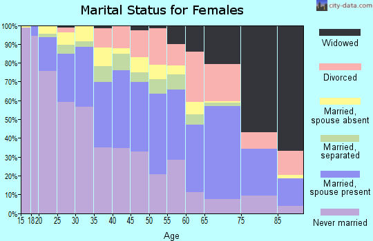 Zip code 20783 marital status for females