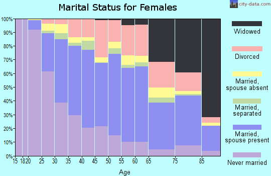 Zip code 20904 marital status for females