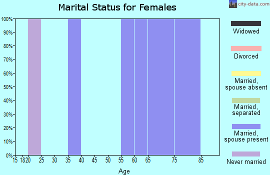 Zip code 21056 marital status for females