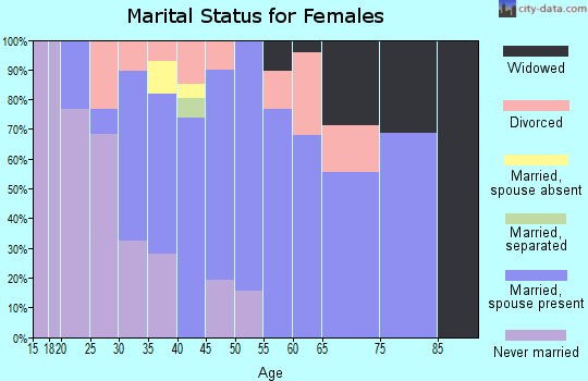 Zip code 21140 marital status for females