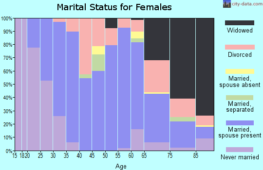 Zip code 21713 marital status for females