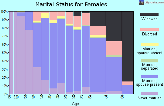 Zip code 22032 marital status for females