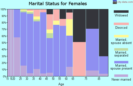 Zip code 22060 marital status for females