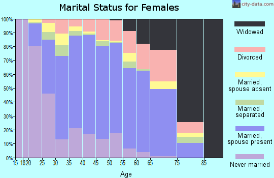 Zip code 22079 marital status for females