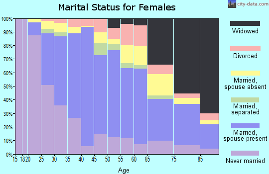 Zip code 22150 marital status for females