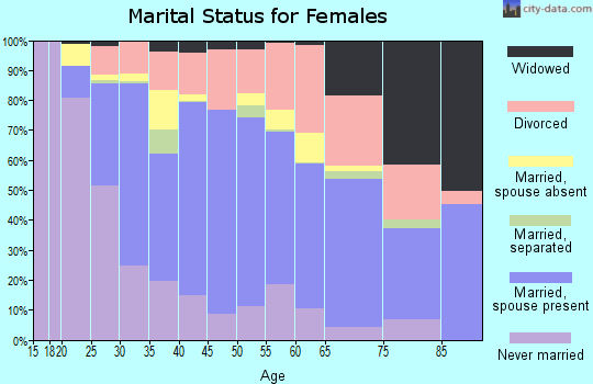 Zip code 22309 marital status for females