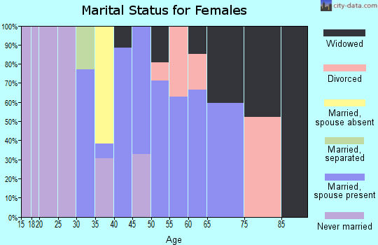 Zip code 22460 marital status for females