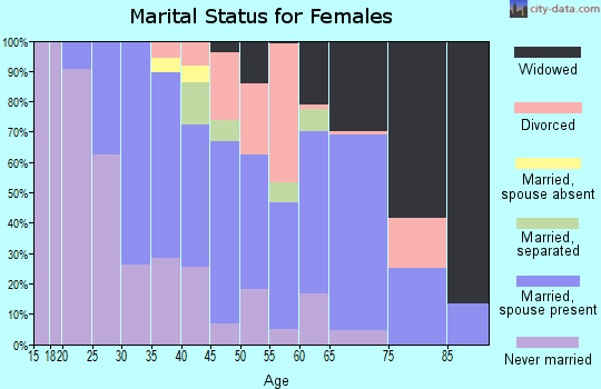Zip code 22520 marital status for females