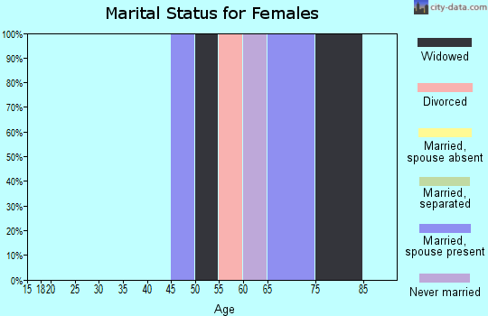 Zip code 22529 marital status for females