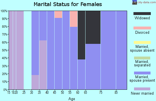 Zip code 22637 marital status for females