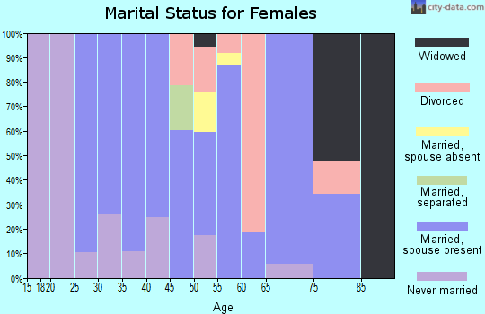 Zip code 22642 marital status for females