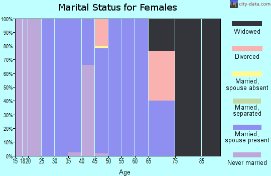 Zip code 22714 marital status for females