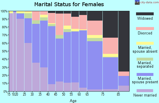 Zip code 22802 marital status for females