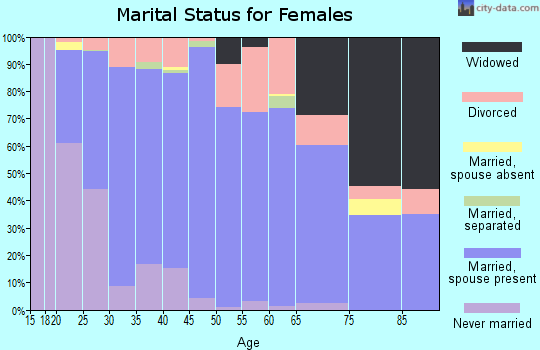 Zip code 22824 marital status for females