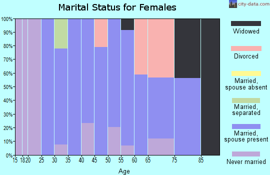 Zip code 22832 marital status for females