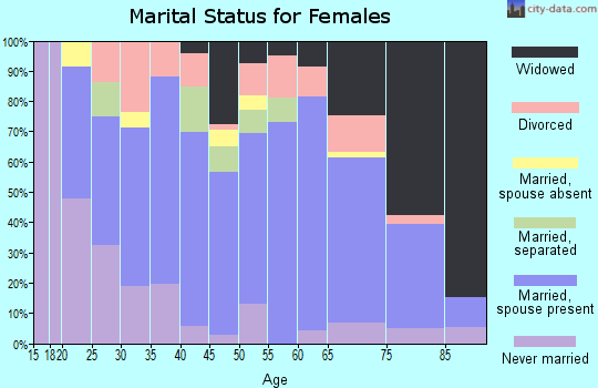 Zip code 22853 marital status for females