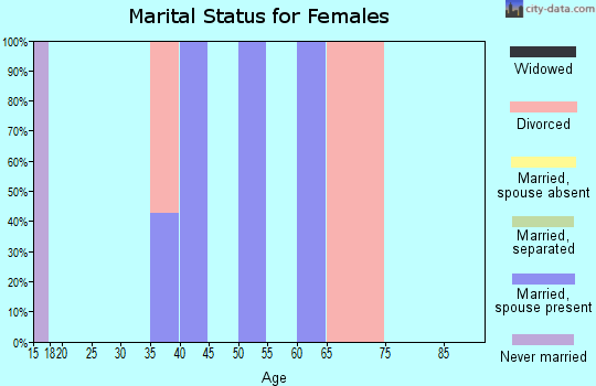 Zip code 22946 marital status for females