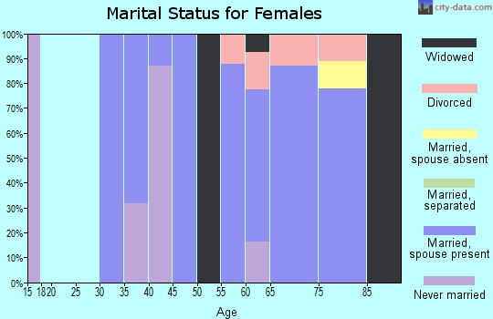 Zip code 22958 marital status for females