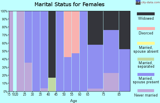 Zip code 22959 marital status for females