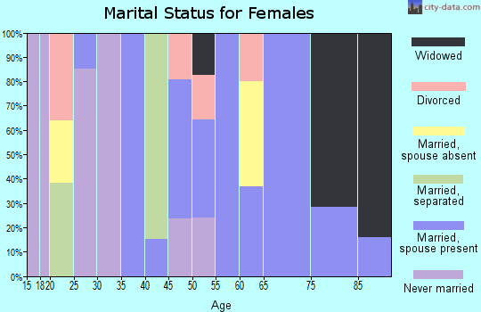 Zip code 23109 marital status for females. Housing units lacking complete plumbing facilities: 3% Housing units lacking complete kitchen facilities: 2%