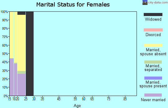 Zip code 23186 marital status for females