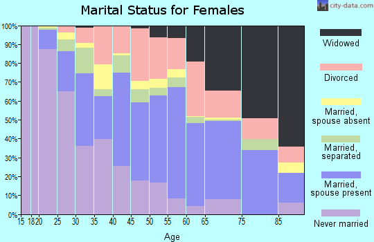 Zip code 23234 marital status for females