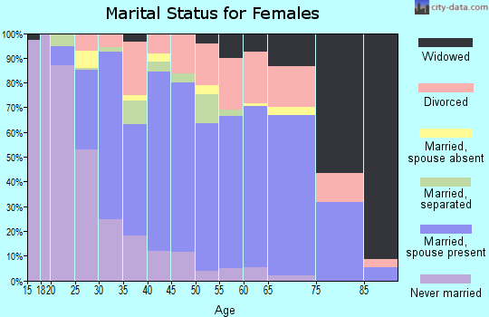Zip code 23236 marital status for females