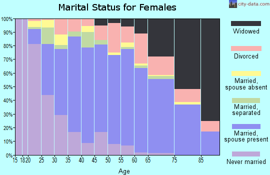Zip code 23321 marital status for females