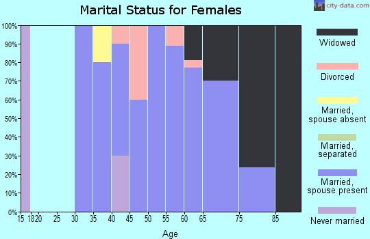 Zip code 23440 marital status for females