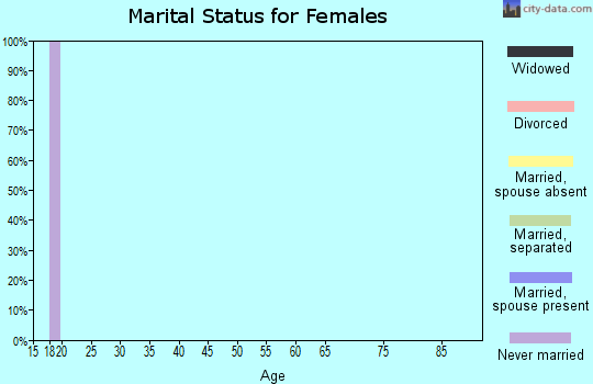 Zip code 23461 marital status for females