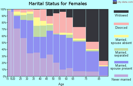 Zip code 23502 marital status for females