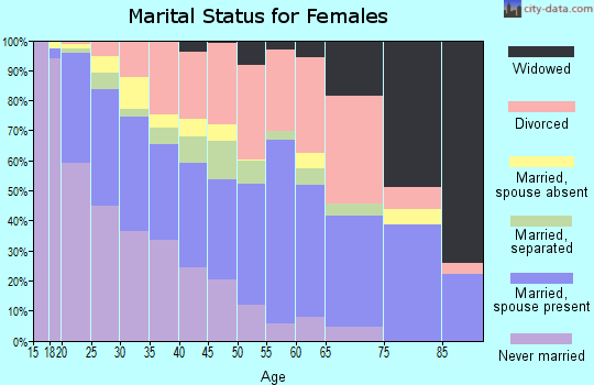 Zip code 23503 marital status for females
