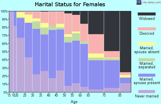 Zip code 23505 marital status for females