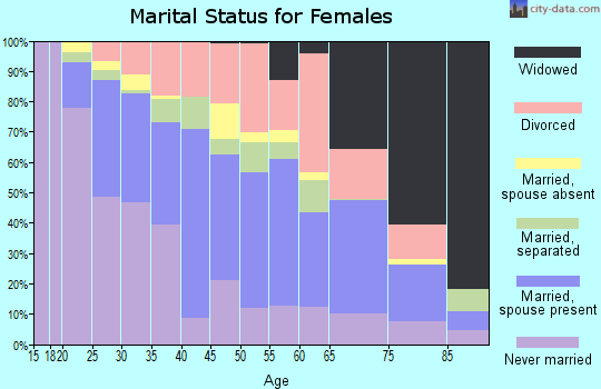 Zip code 23509 marital status for females