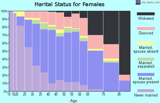 Zip code 23831 marital status for females