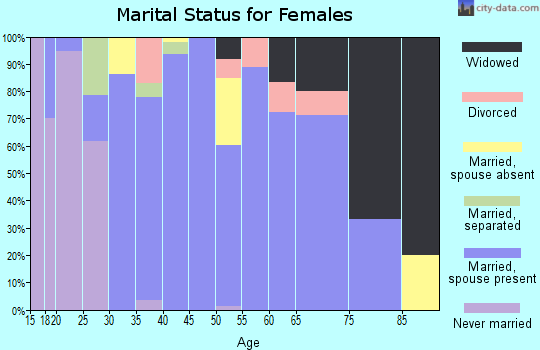 Zip code 23866 marital status for females
