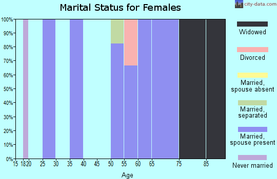 Zip code 23915 marital status for females