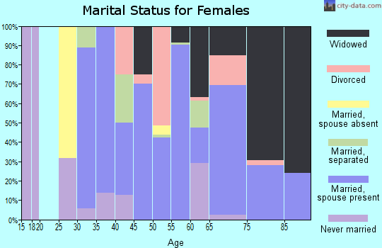 Zip code 23922 marital status for females