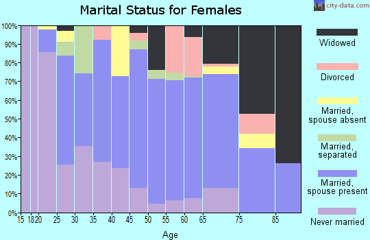Zip code 23936 marital status for females