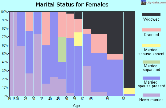 Zip code 23937 marital status for females